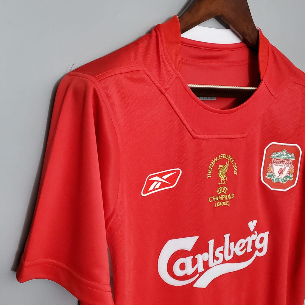 2005 Liverpool Champions League Final Home Jersey - Retro