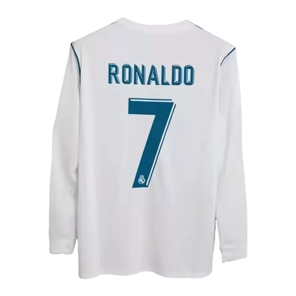 Ronaldo 7 - 2017/18 Merengues Home Fullsleeves Jersey - Retro