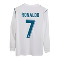Ronaldo 7 - 2017/18 Merengues Home Fullsleeves Jersey - Retro