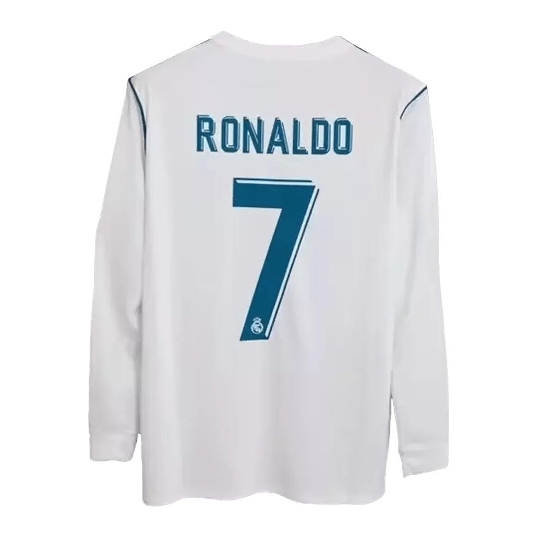 Ronaldo 7 - 2017/18 Merengues Home Fullsleeves Jersey - Retro