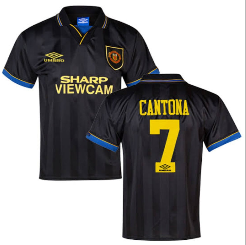 1993-95 Cantona 7 - Manchester United Away Retro