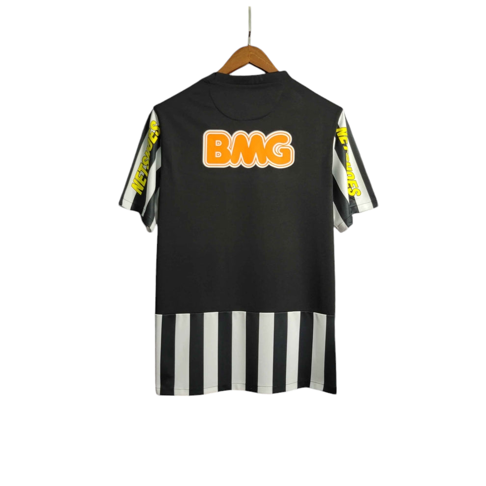 2012/13 Los Santos Home Black/White Stripes Jersey - Retro
