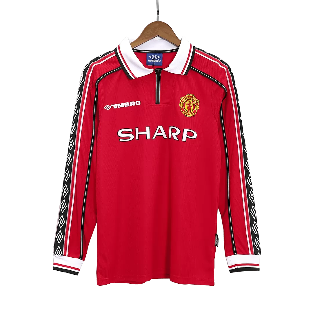 1998-99 Manchester United Home Fullsleeves Jersey - Retro
