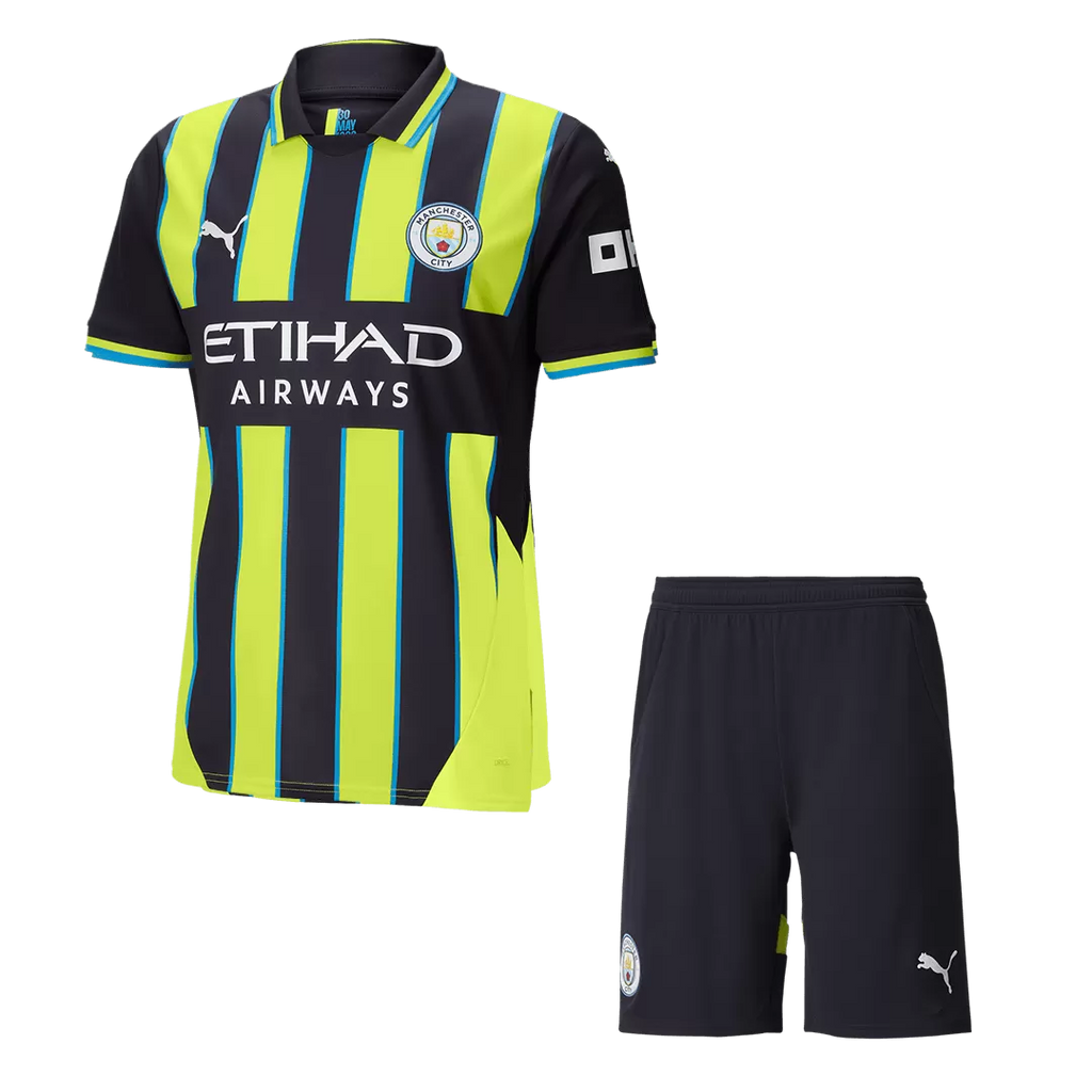 Manchester City Away Set 2024/25 - (Jersey+Shorts)