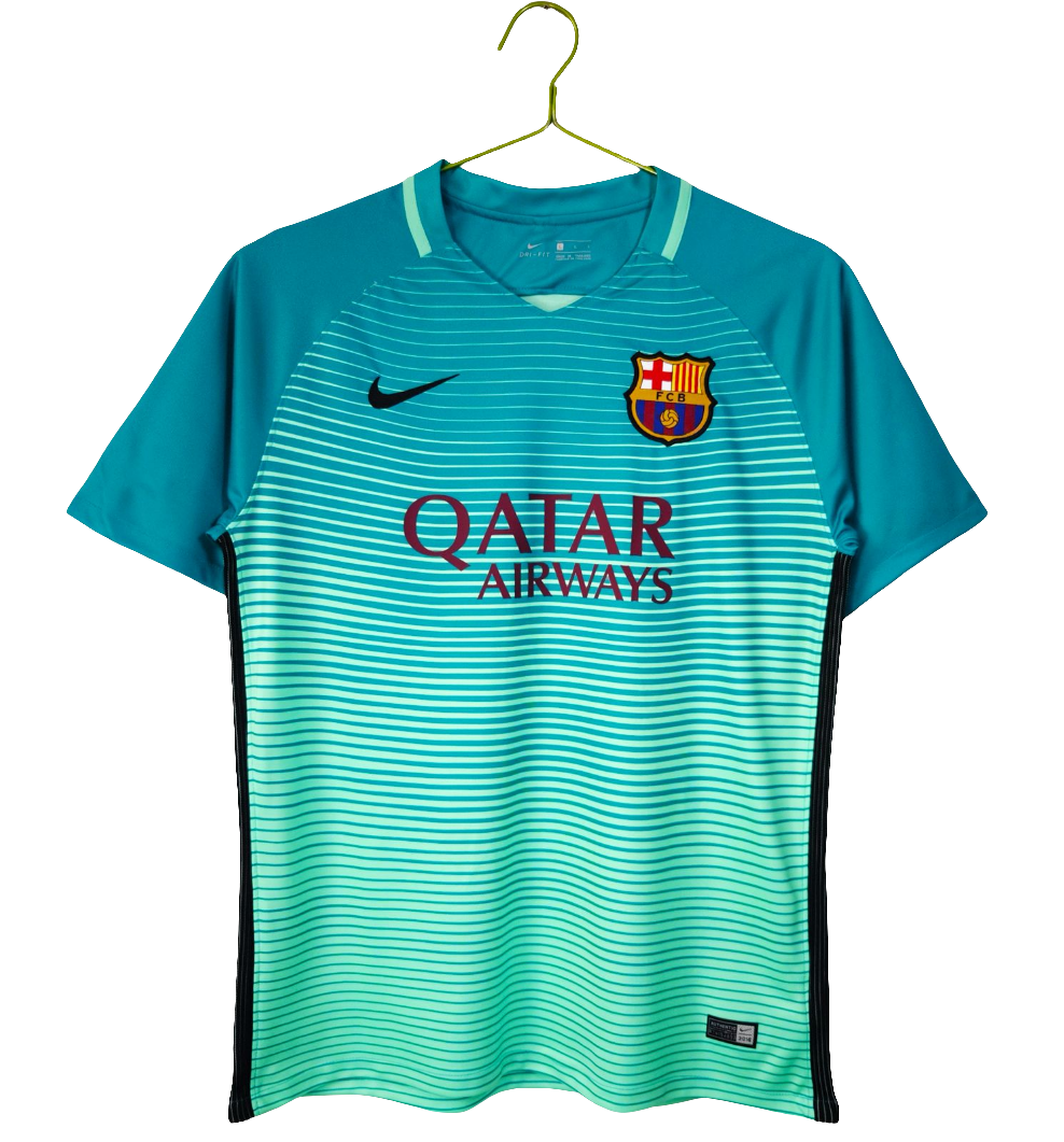 2016/17 FCB Third Cyan blue - Retro Jersey