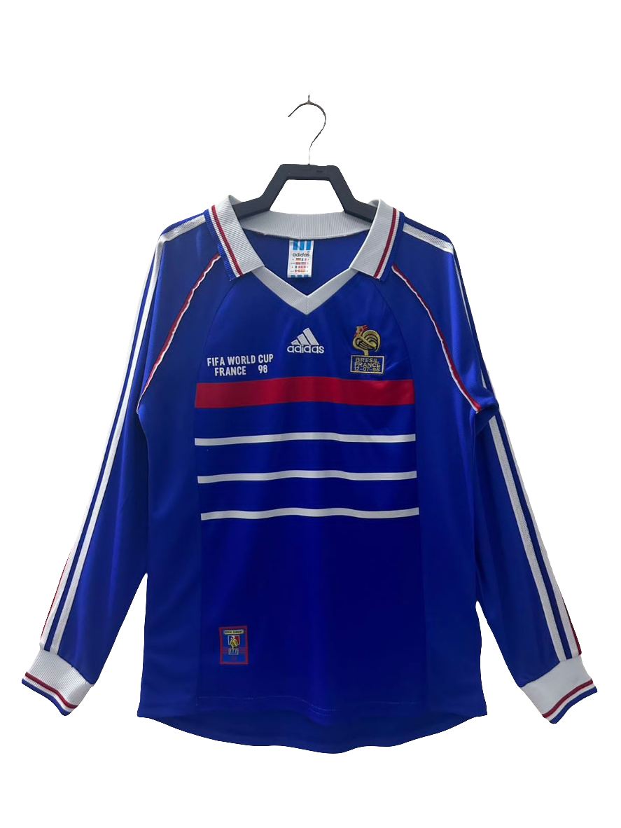 1998 France Home Fullsleeves Jersey - Retro