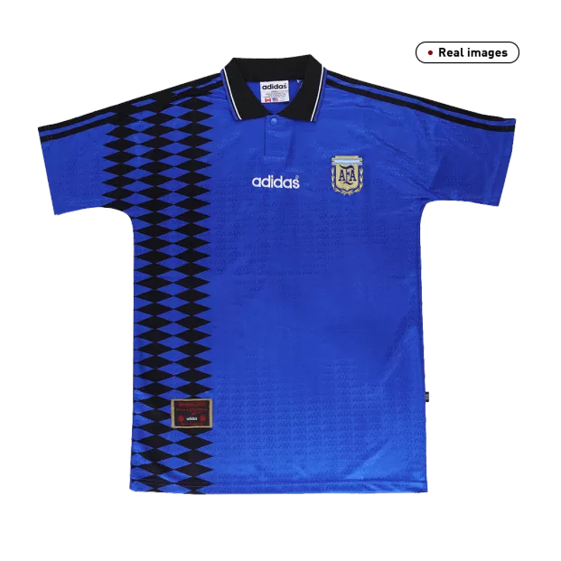 1994 Argentina Away Jersey - Retro (Authentic)