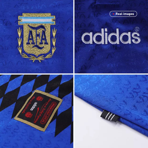 1994 Argentina Away Jersey - Retro (Authentic)