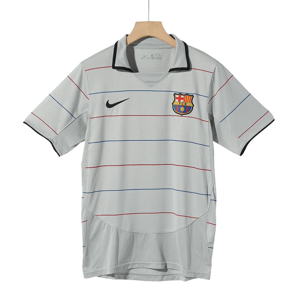 2003/05 FCB Away Grey - Retro Jersey