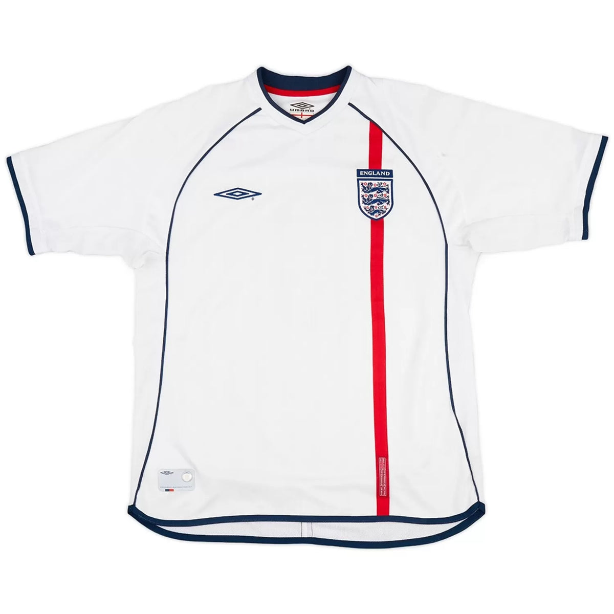 2001/02 England Home Jersey - Retro