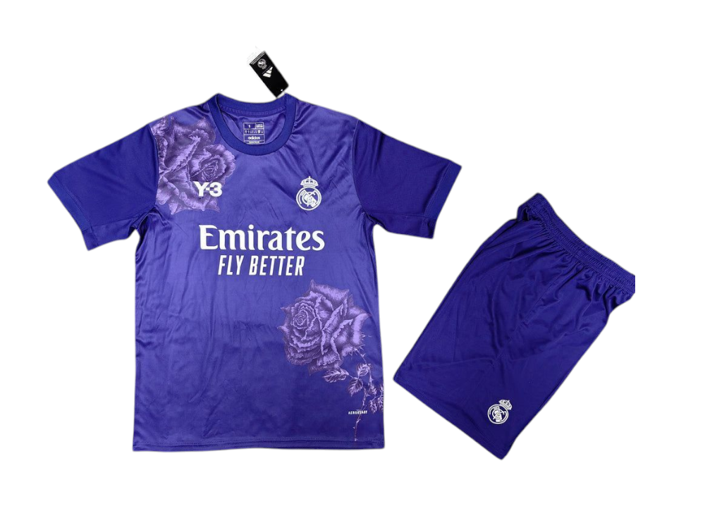 Merengues Y-3 Purple Kit 2024/25 - (Jersey + Shorts)