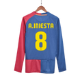 A. Iniesta 8 - 2008/09 FCB Home Fullsleeves Retro Jersey - Original Quality