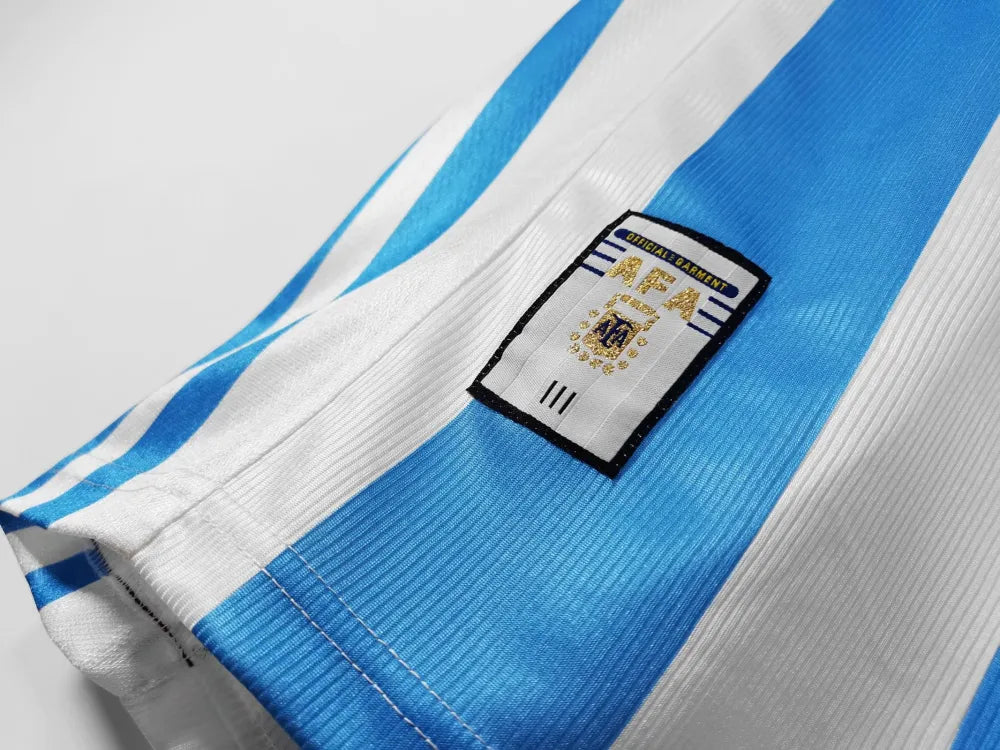 1998 Argentina Home Retro Jersey - Authentic