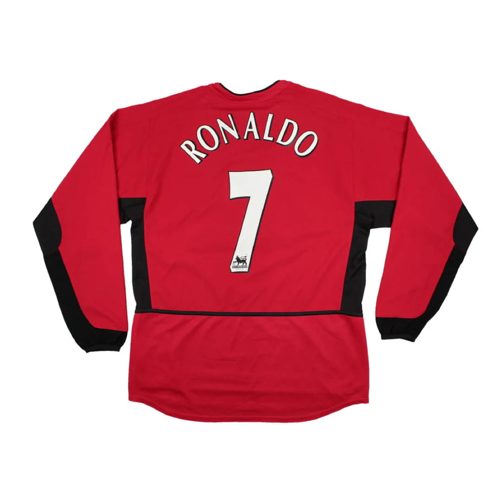 Ronaldo 7 - 2002-04 Manchester United Home Fullsleeves Jersey - Retro