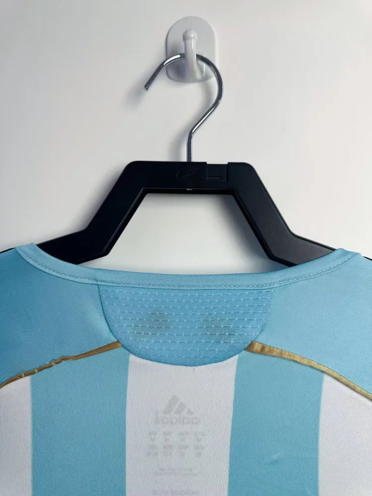 2006/07 Argentina Home Fullsleeves Retro Jersey - Authentic