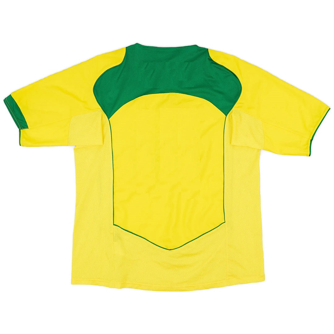 2004 Brazil Home Yellow Jersey - Retro ( Original Quality )