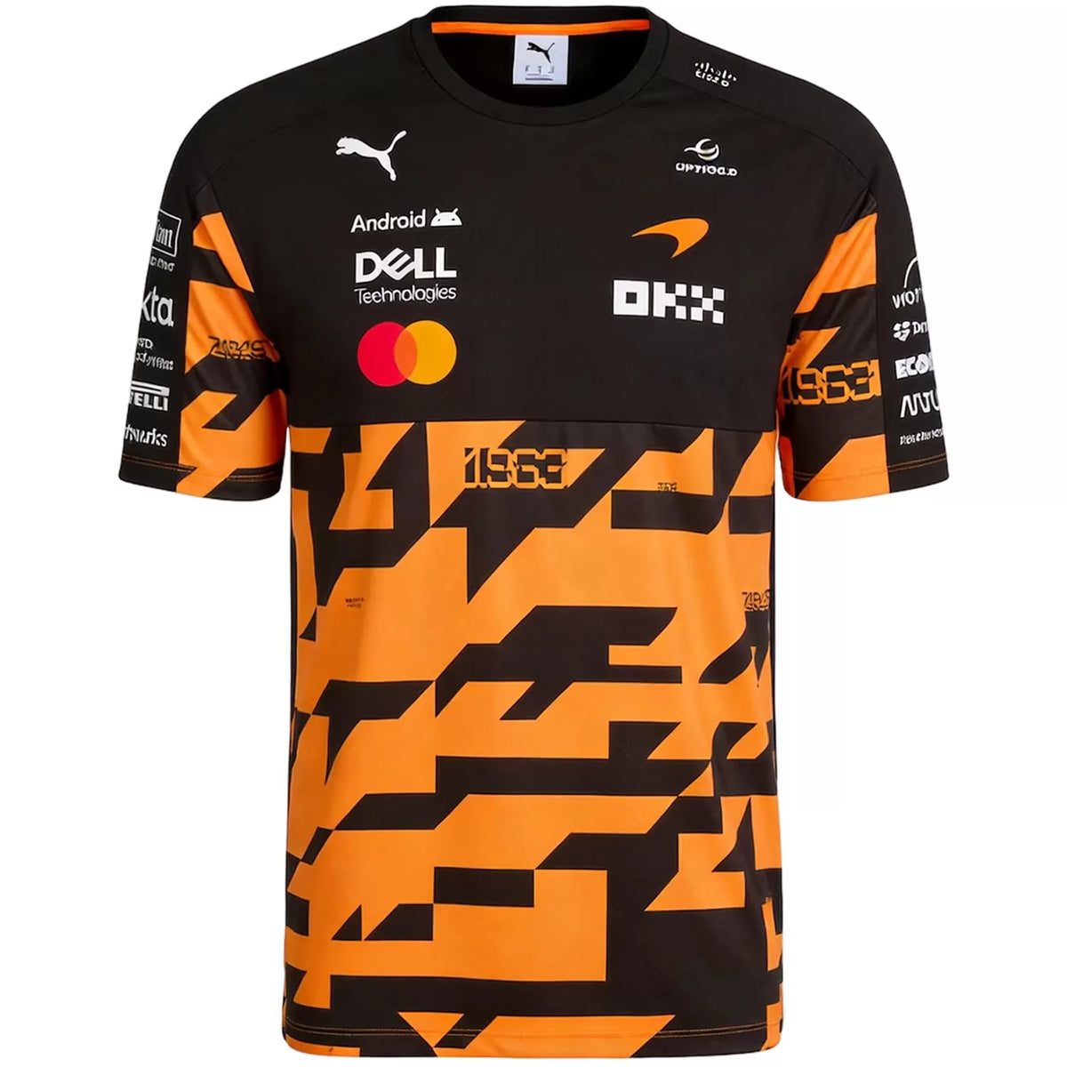 Mclaren Racing F1 Black/Orange 1000th Race T-Shirt - (Superior Quality)