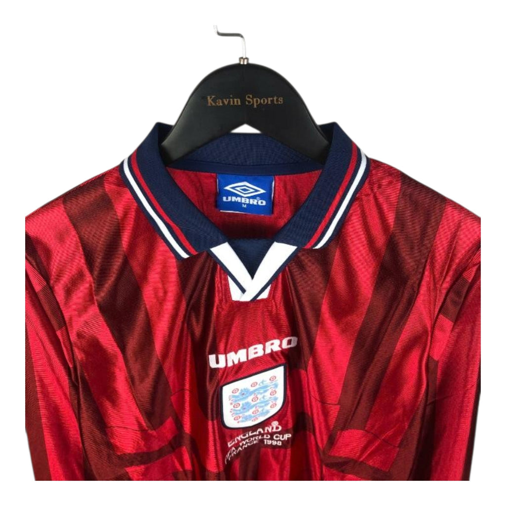 1997/99 England Away Fullsleeves Jersey - Retro (Original Quality)