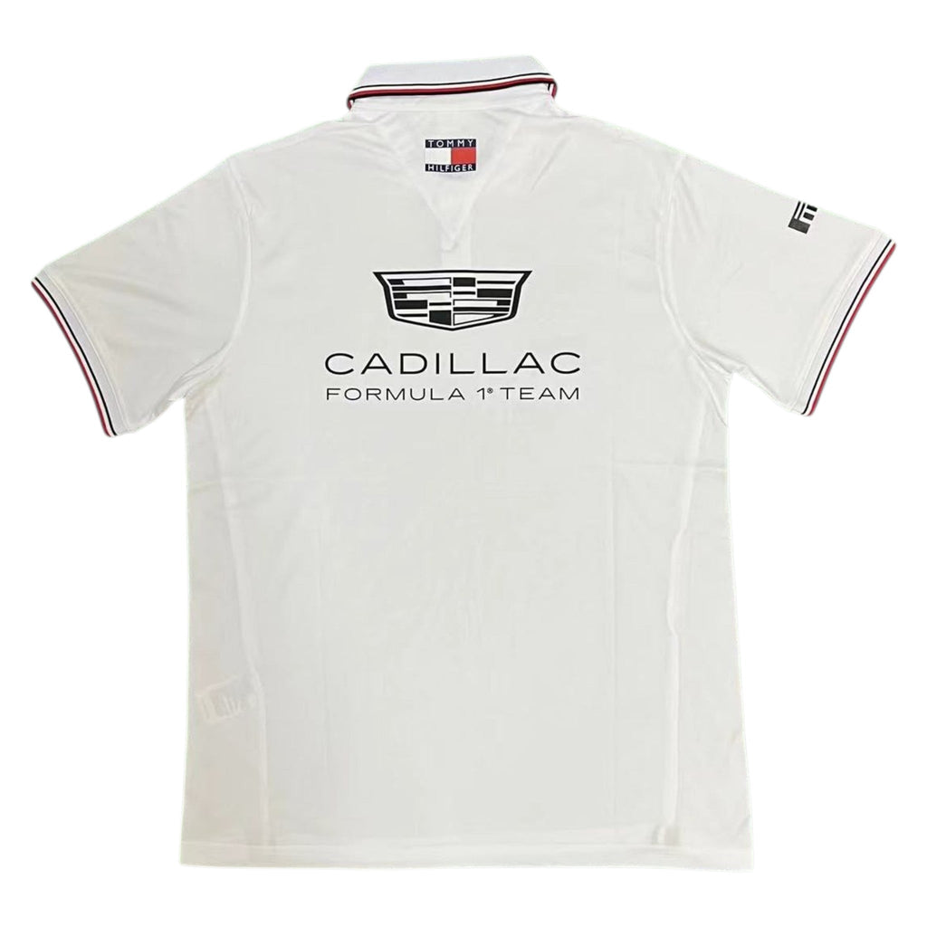 Cadillac Racing F1 White Polo - (Superior Quality)