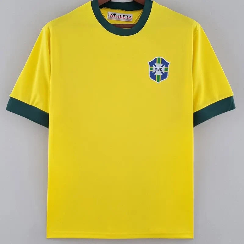 Pele 10 - 1970 Brazil Home Jersey - Retro ( Original Quality )