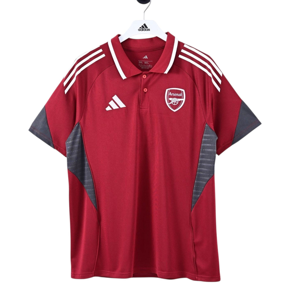 Gunners Red Polo (Grey Sleeves) - Master Quality (Superior Quality)