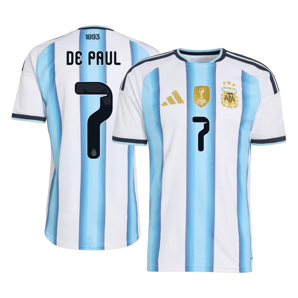 De Paul 7 - Argentina Home World Cup 2026 - Player Version (Authentic)