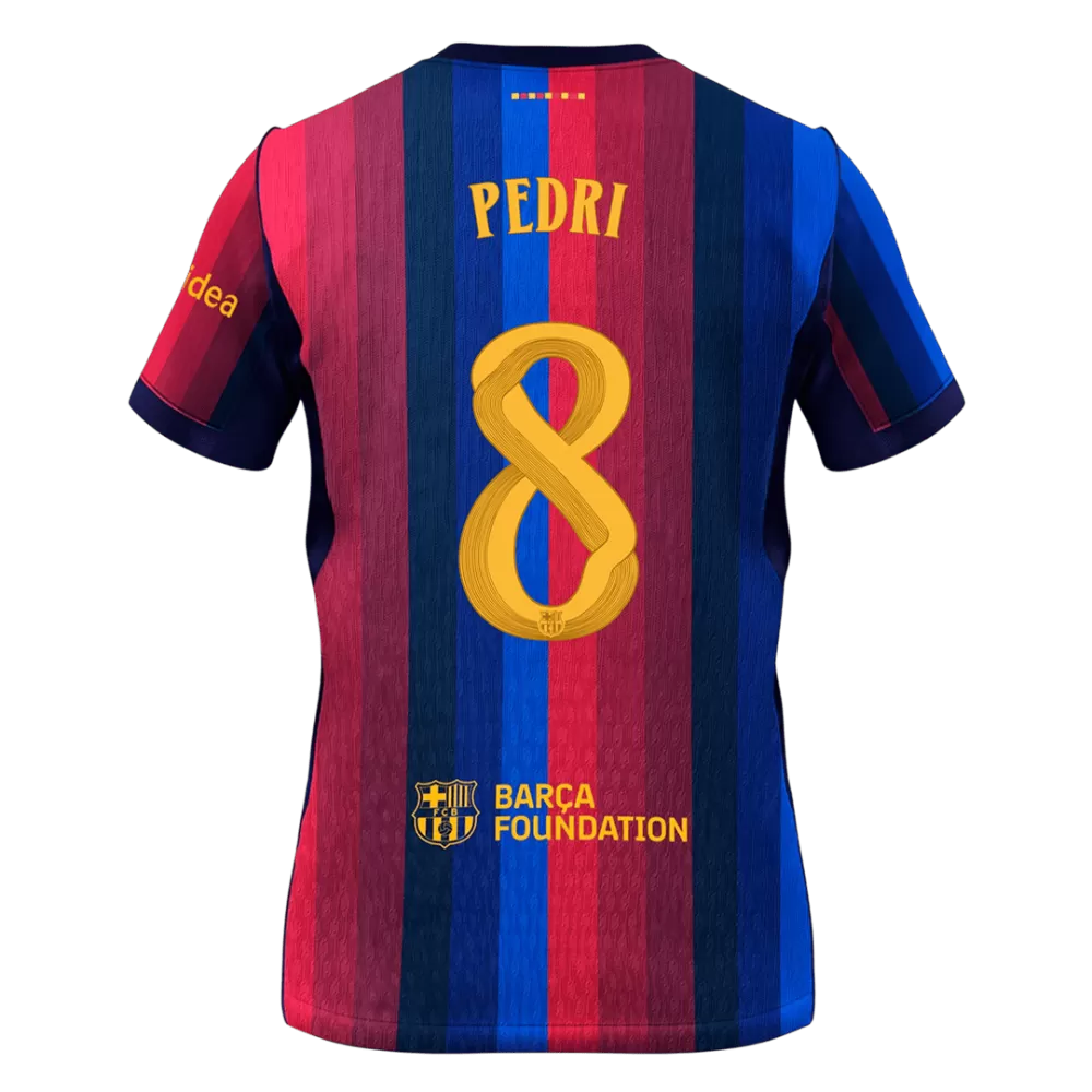 Pedri 8 - FCB Home 2026/27 - Master Quality ( UCL Font )