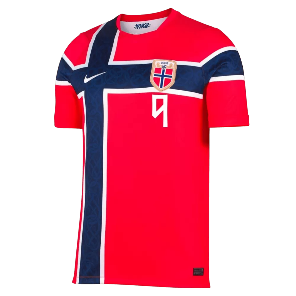 Braut haaland 9 - Norway Home World Cup 2026 - Player Version (Authentic)