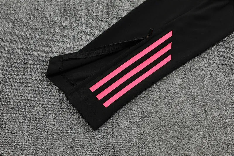 Gunners Black (Pink Strips) Tracksuit 2025/26