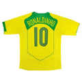 Ronaldinho 10 - 2004 Brazil Home Yellow Jersey - Retro ( Original Quality )