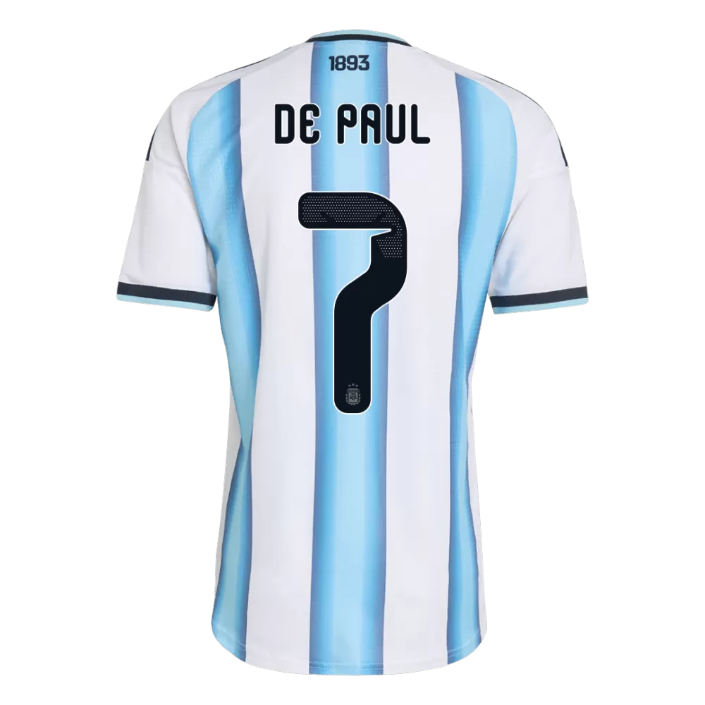 De Paul 7 - Argentina Home World Cup 2026 - Player Version (Authentic)