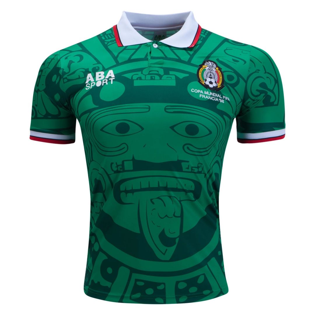 1998 Mexico Home Green Jersey - Retro (Authentic)
