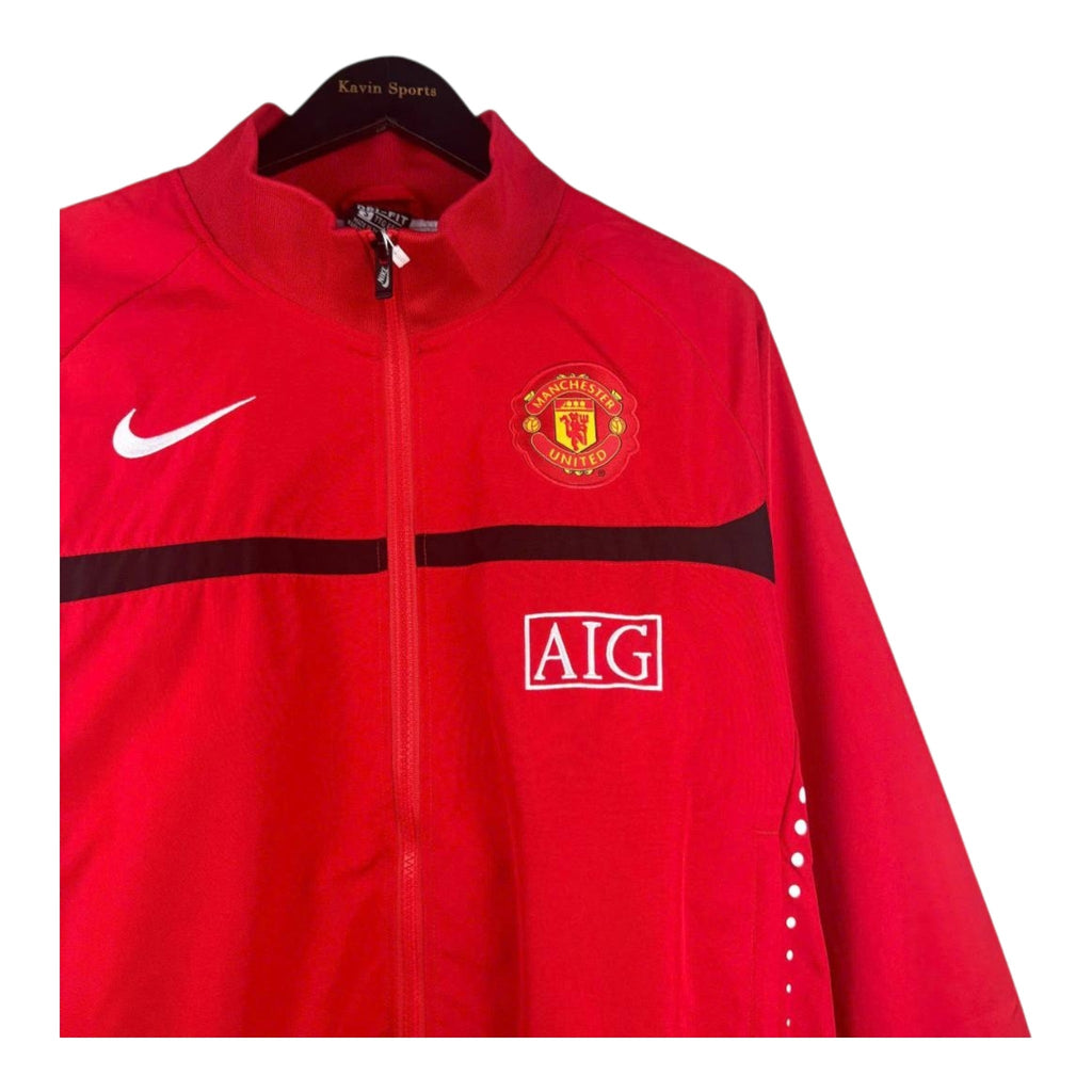 Manchester United Red 2008/09 Black Line in the Middle Retro Windbreaker Jacket