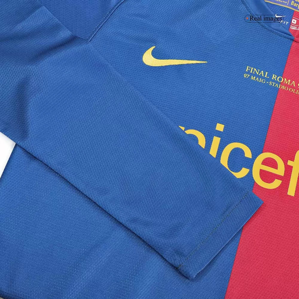 A. Iniesta 8 - 2008/09 FCB Home Fullsleeves Retro Jersey - Original Quality