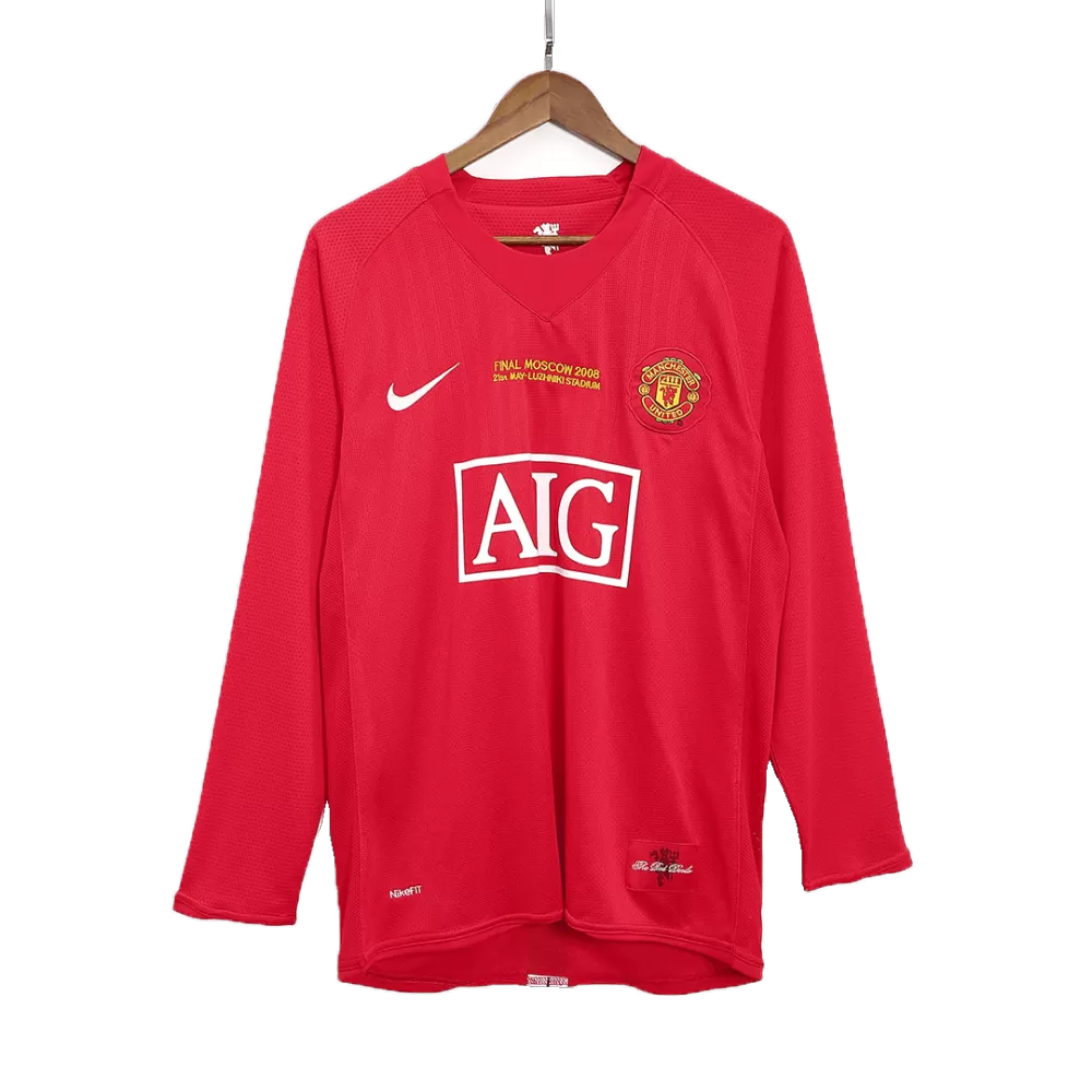 2007-08 Rooney 10 - Manchester United Home Fullsleeves Jersey - Retro