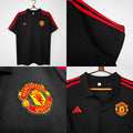 Manchester United Black/Red Stripes Polo 2026 - Master quality (Superior Quality)