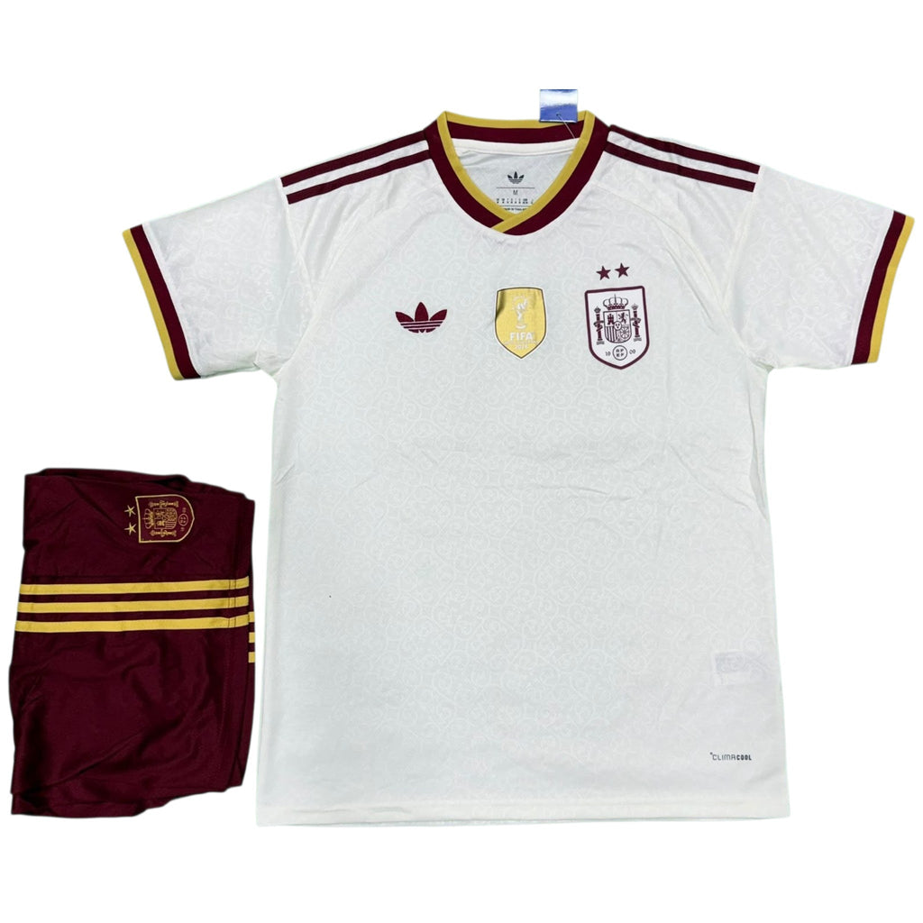 Spain Away Champions 2 Star Kit World Cup 2026 - (Jersey + Shorts)