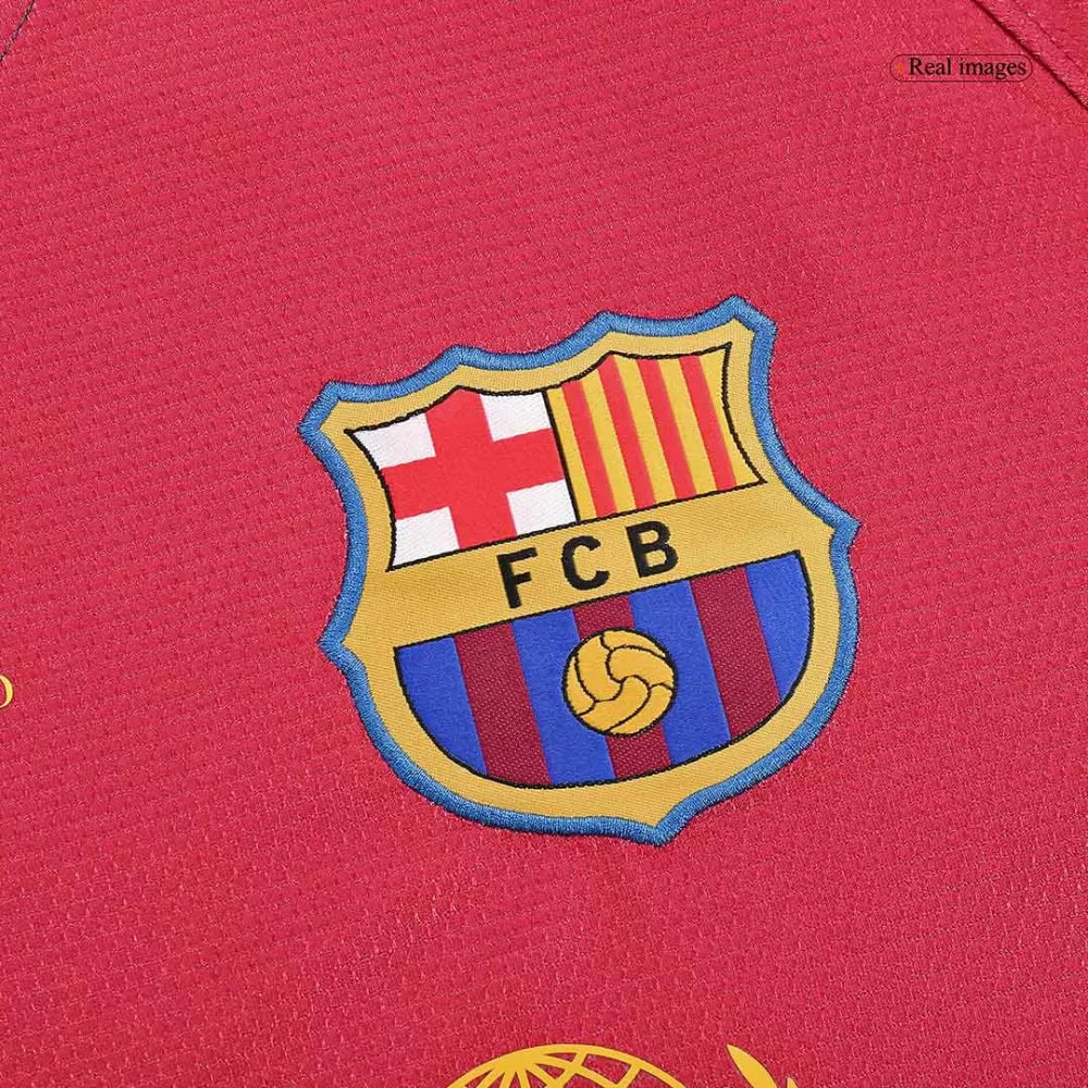 Eto'o 9 - 2008/09 FCB Home Fullsleeves Retro Jersey - Original Quality