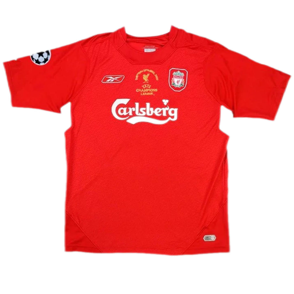Gerrard 8 - 2005 Liverpool Champions League Final Home Jersey - Retro