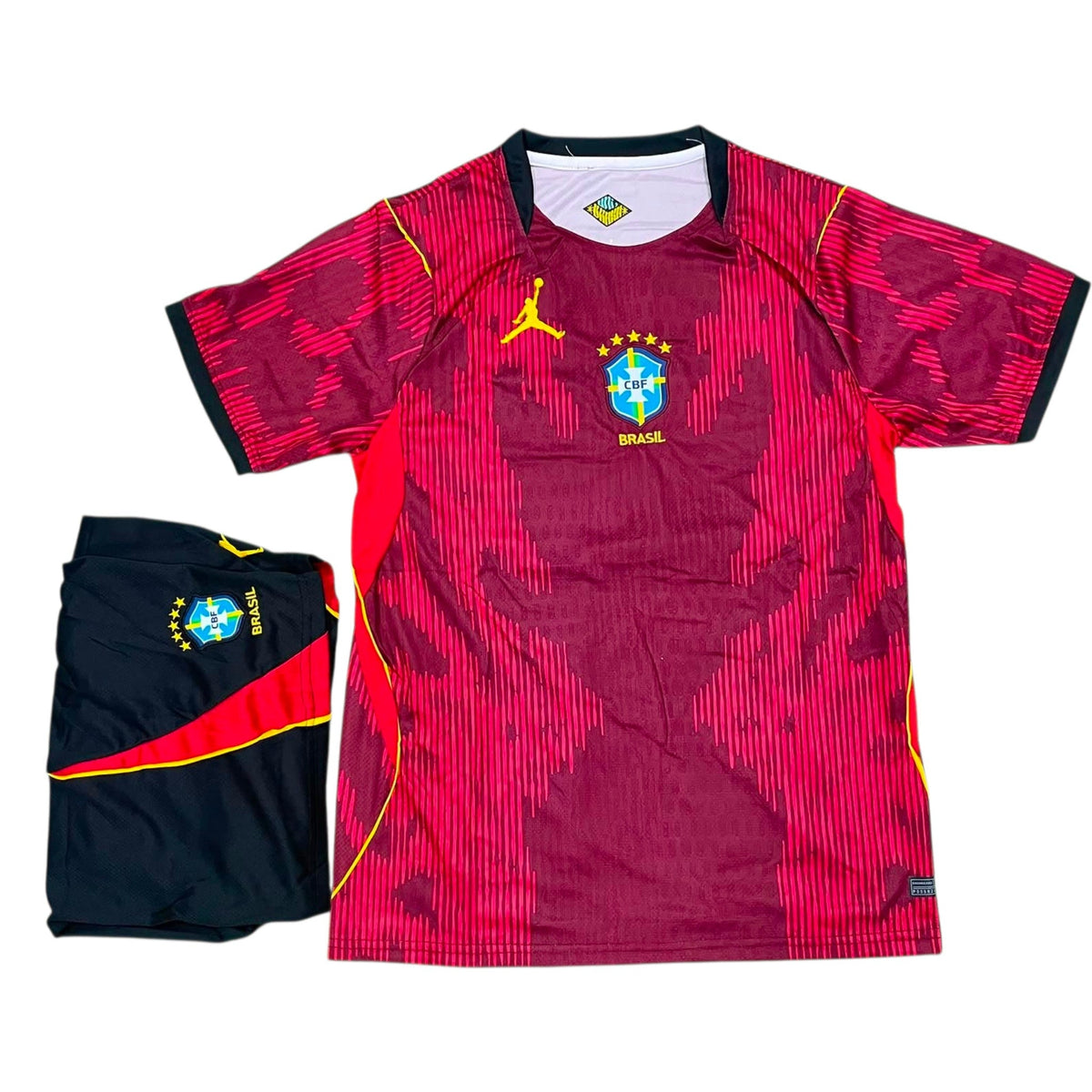 Brazil Red Goalkeeper World Cup Kit 2026 - (Jersey + Shorts)