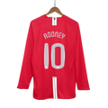 2007-08 Rooney 10 - Manchester United Home Fullsleeves Jersey - Retro