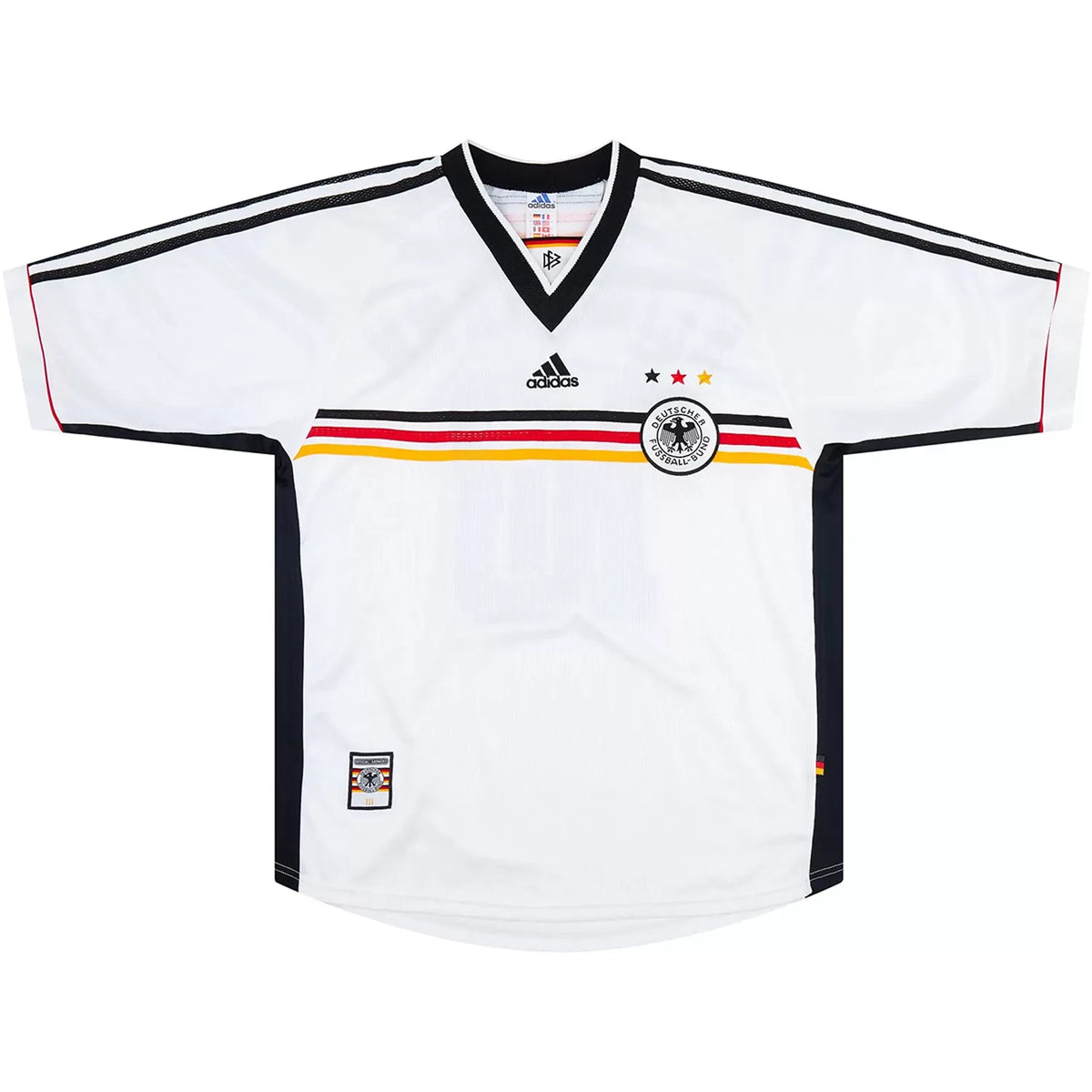 1998 Germany Home White Jersey - Retro ( Original Quality )
