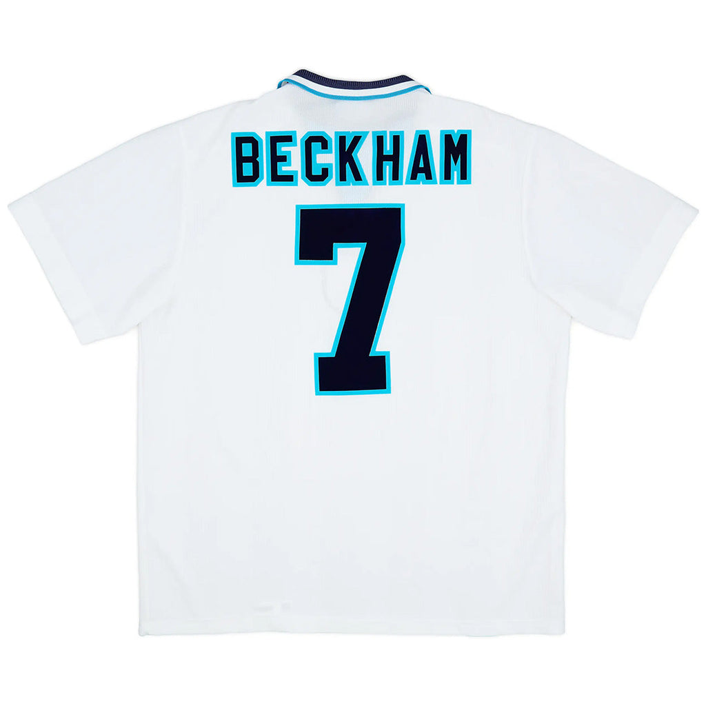 Beckham 7 - 1996 England Home World Cup Jersey - Retro ( Original Quality )