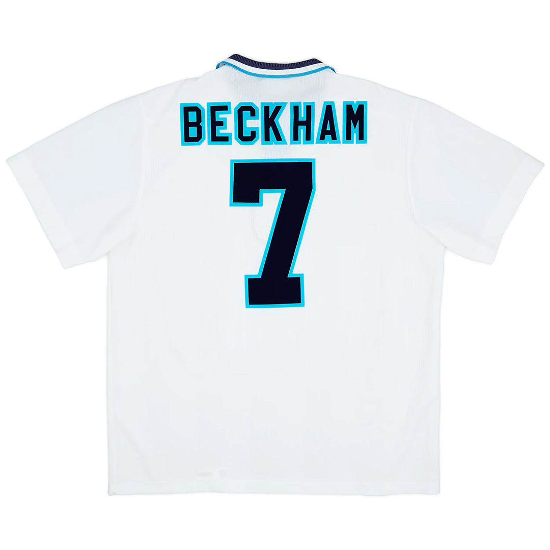 Beckham 7 - 1996 England Home World Cup Jersey - Retro ( Original Quality )