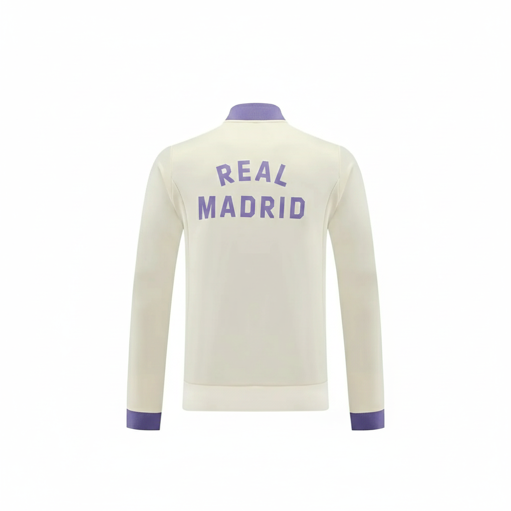 Merengues Off White (Purple Strips) Anthem Jacket 2025/26