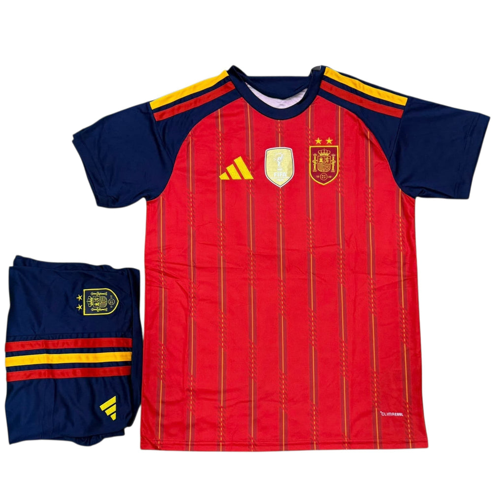 Spain Home Champions 2 Star Kit World Cup 2026 - (Jersey + Shorts)