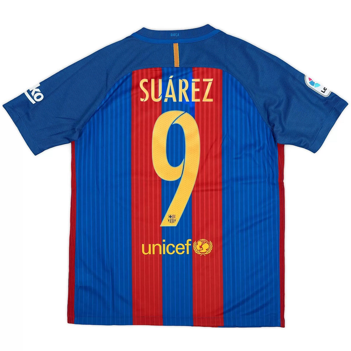 Suarez 9 - 2016/17 FCB Home - Retro Jersey
