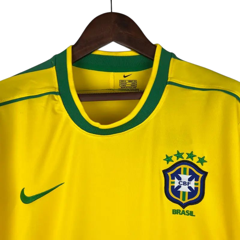 1998/00 Brazil Home Fullsleeves Jersey - Retro ( Original Quality )
