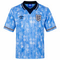 1990/92 England Third Light Blue Jersey - Retro