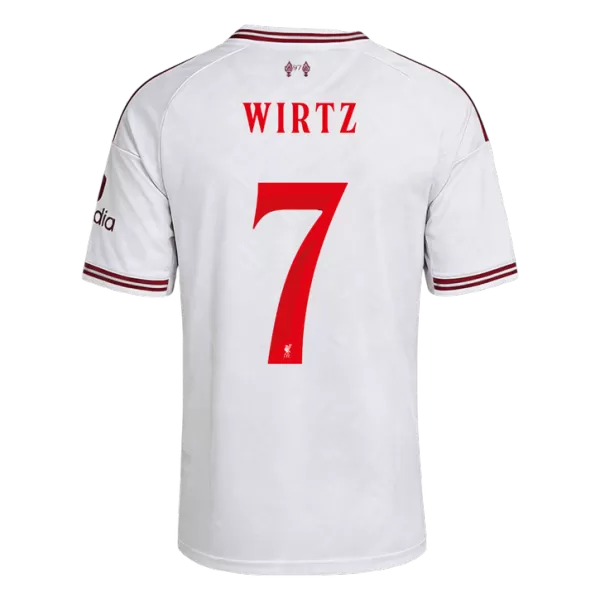 Wirtz 7  - Liverpool Away White 2026/27 - Player Version Quality (UCL Font)